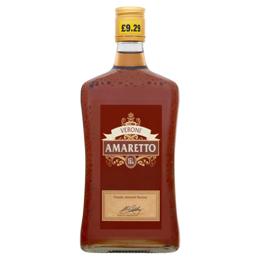 Veroni Amaretto Classic Almond Flavour 70cl (70Cl × 6)