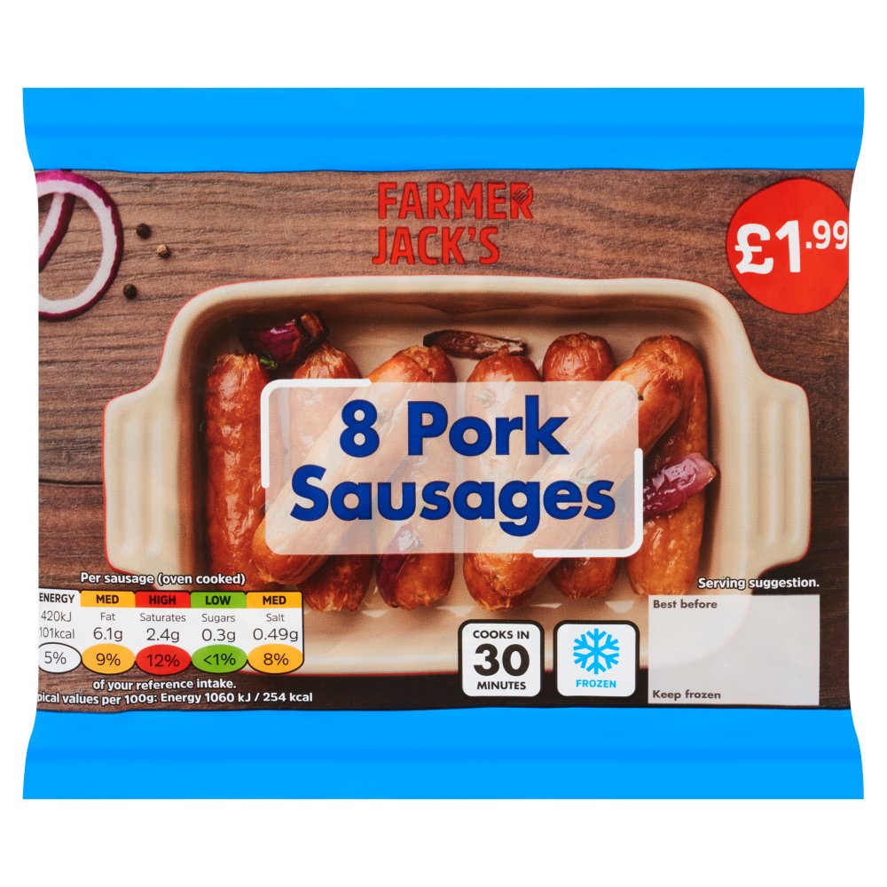 Farmer Jack's Pork Sausages (360g × 12)