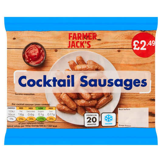 Farmer Jack's Cocktail Sausages (365g × 12)