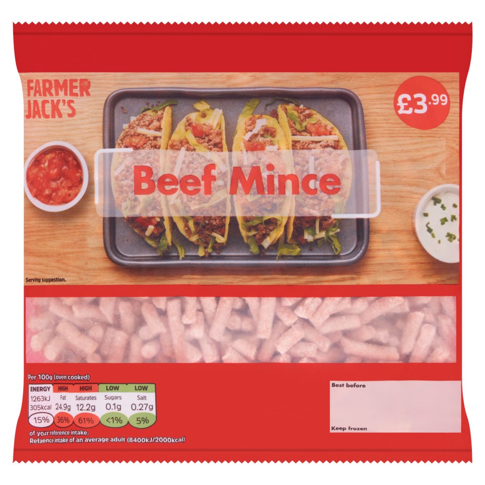 Farmer Jack's Beef Mince (400g × 10)