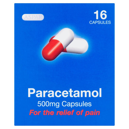 Aspar Paracetamol 500mg Capsules 16 Capsules (E16s × 12 × 12)