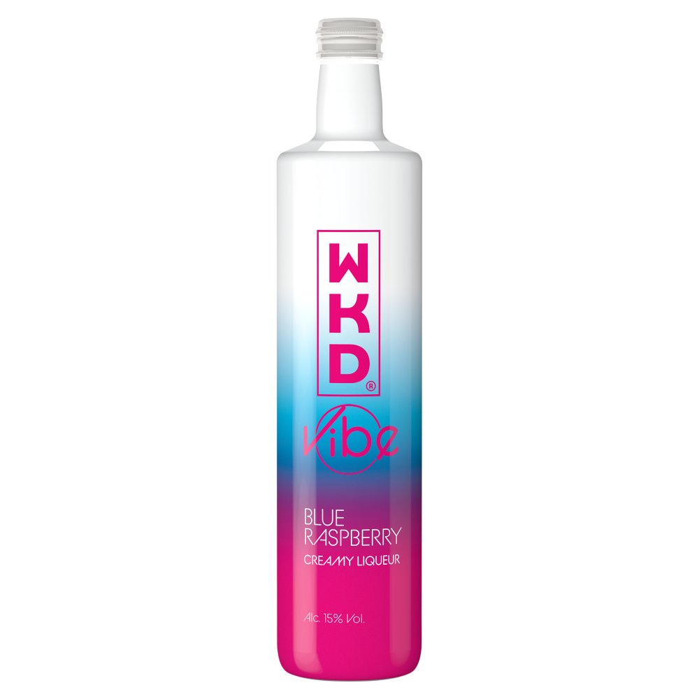 WKD Vibe Blue Raspberry Creamy Liqueur 500ml (50Cl × 6)