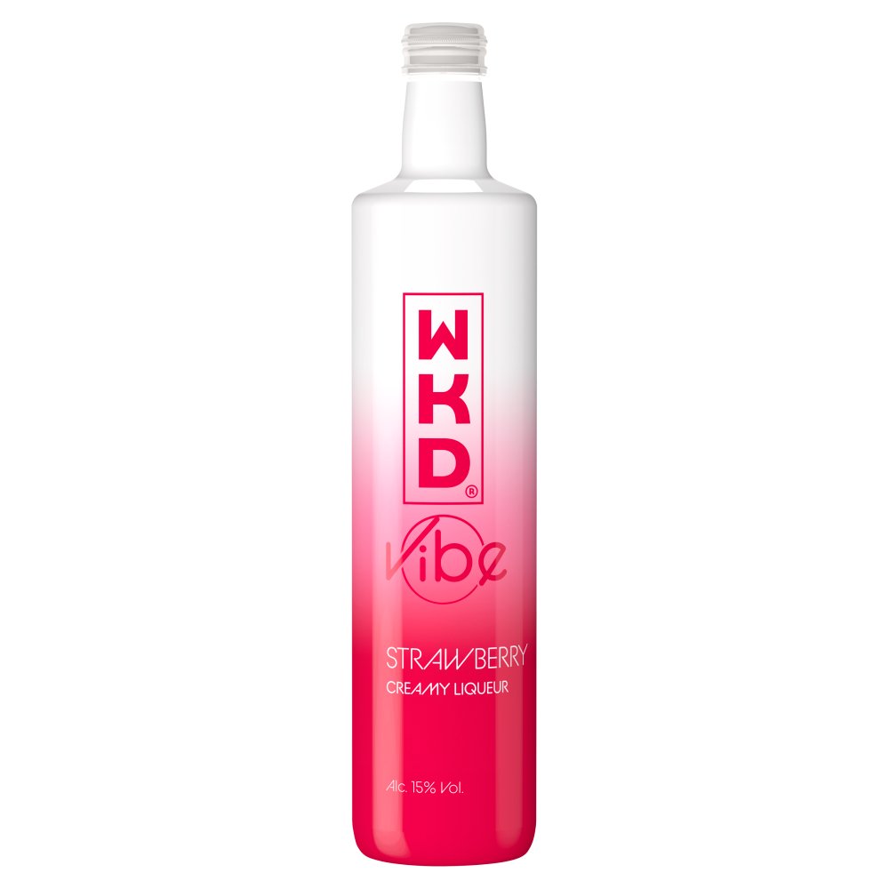 WKD Vibe Strawberry Creamy Liqueur 500ml (50Cl × 6)