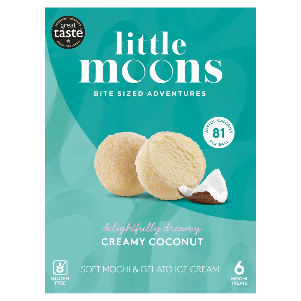 Little Moons Creamy Coconut Soft Mochi & Gelato Ice Cream (6pk × 10)