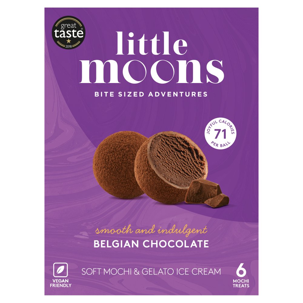 Little Moons Belgian Chocolate Soft Mochi & Gelato Ice Cream (6pk × 10)