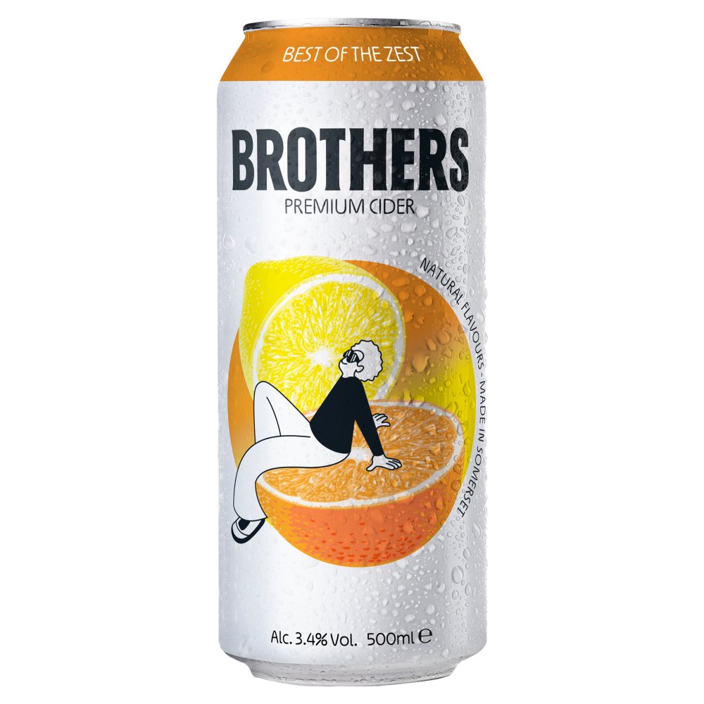 Brothers Premium Cider Best of the Zest 500ml (500ml × 10 × 1)