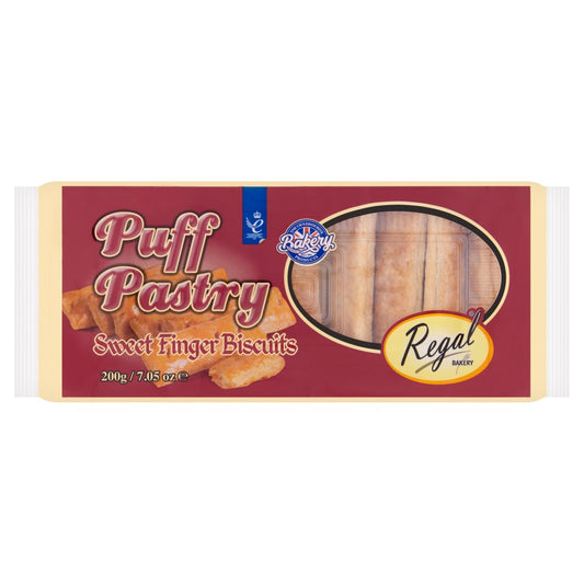 Regal Bakery Puff Pastry Sweet Finger Biscuits (200g × 12)