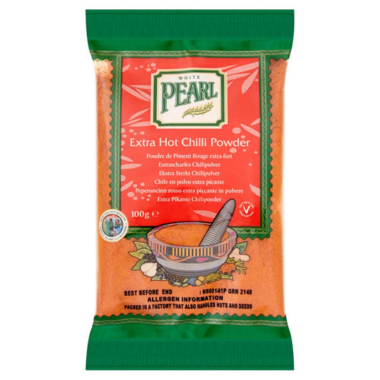 White Pearl Extra Hot Chilli Powder (100g × 12 × 1)