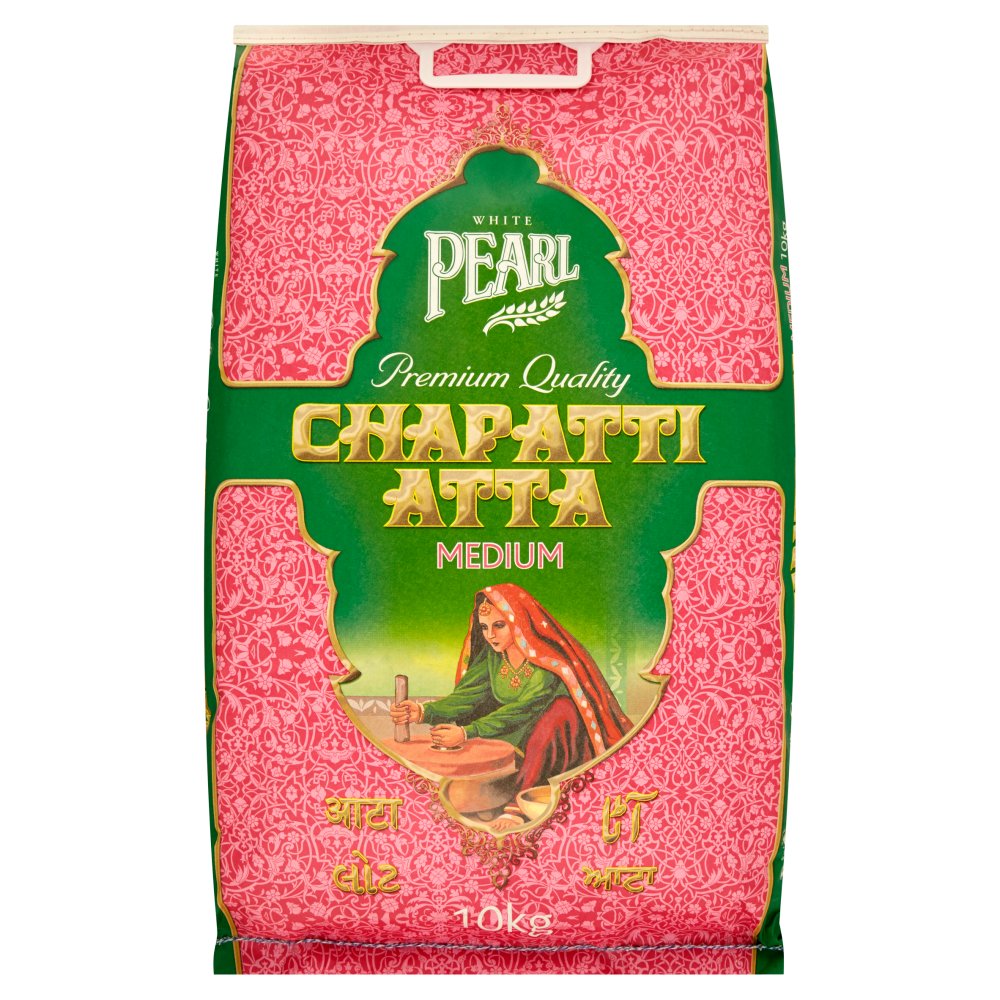 White Pearl Premium Quality Chapatti Atta Medium (10Kg × 1)