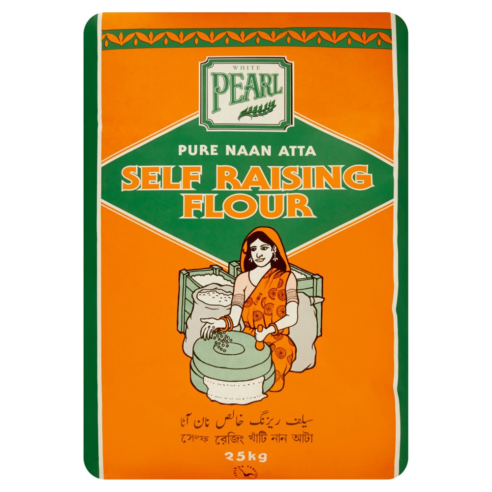 White Pearl Pure Naan Atta Self Raising Flour (25Kg × 1)