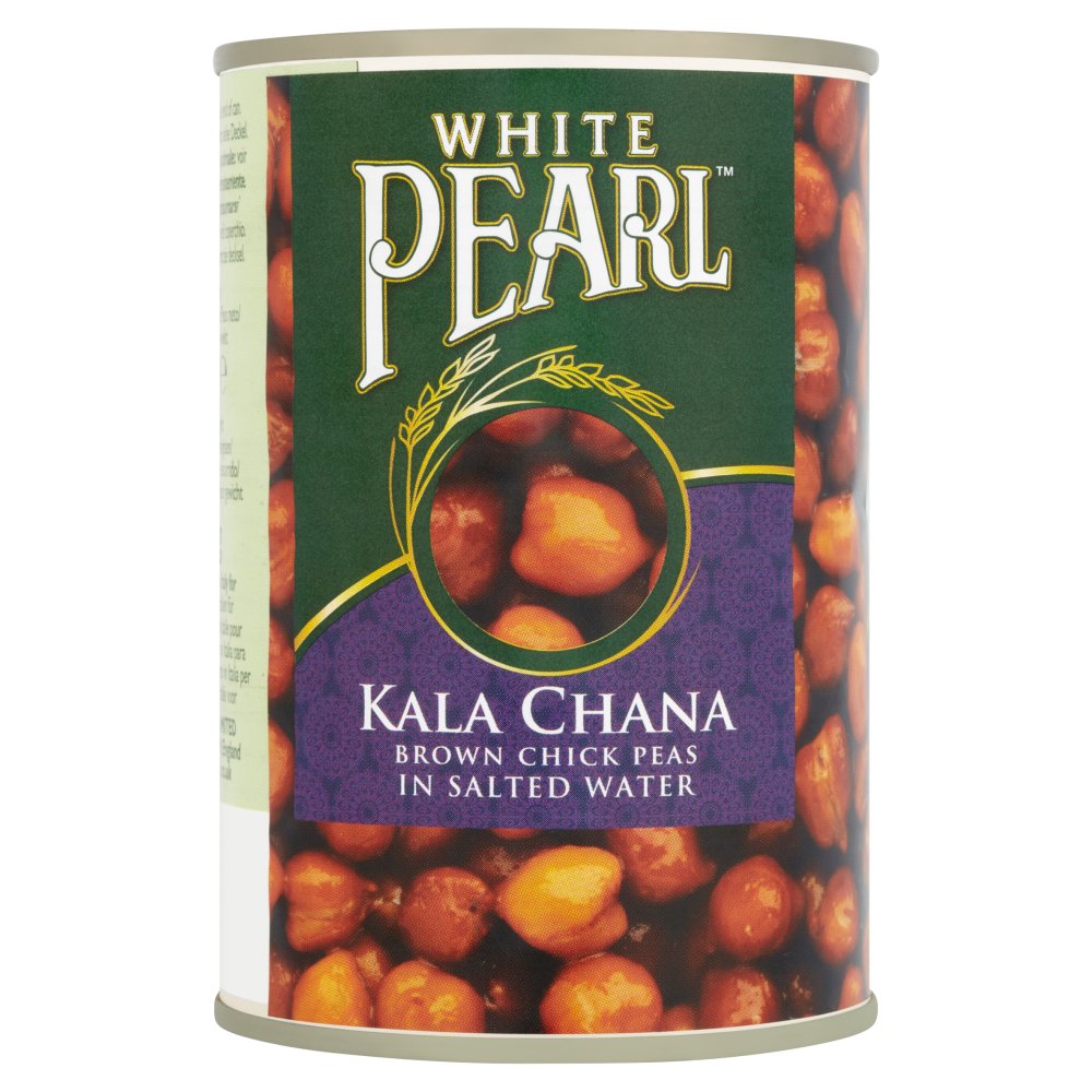 White Pearl Kala Chana Brown Chick Peas in Salted Water (400g × 12 × 1)