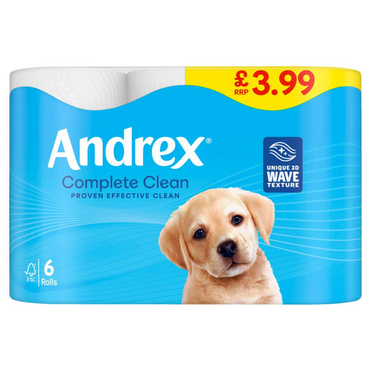 Andrex Complete Clean 6 Rolls £3.99 PMP (6Roll × 4 × 1)