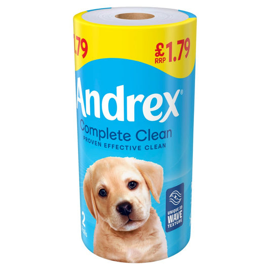 Andrex Complete Clean Toilet Tissue 2 Roll PMP £1.79 (2Roll × 12 × 1)