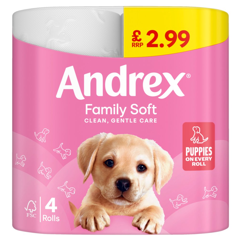 Andrex Family Soft Toilet Tissue Standard 4 Rolls £2.99 PMP (4Roll × 6 × 1)