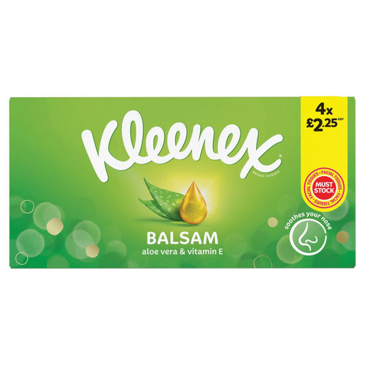 Kleenex® Balsam Tissues - 4 boxes - £2.25 (Box × 4 × 1)