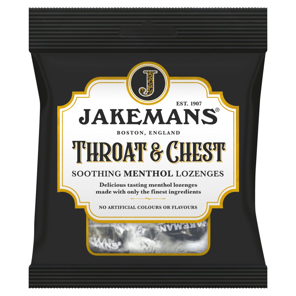 Jakemans Throat & Chest Soothing Menthol Lozenges (73g × 12 × 1)