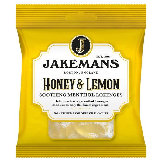 Jakemans Honey & Lemon Soothing Menthol Lozenges (73g × 12 × 1)