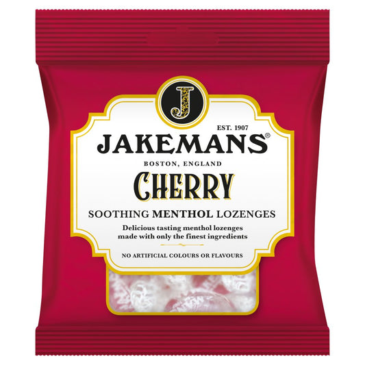 Jakemans Cherry Soothing Menthol Lozenges (73g × 12 × 1)