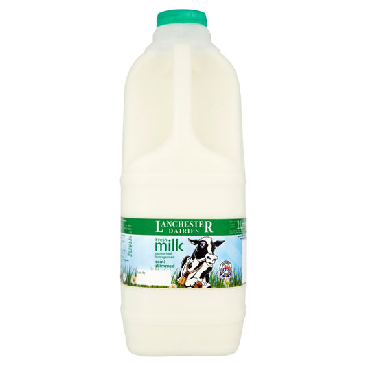 Lanchester Dairies Fresh Milk Semi Skimmed (2Ltr × 4)