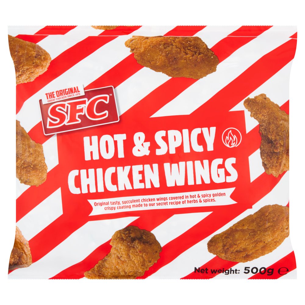 SFC Hot & Spicy Chicken Wings (500g × 10)