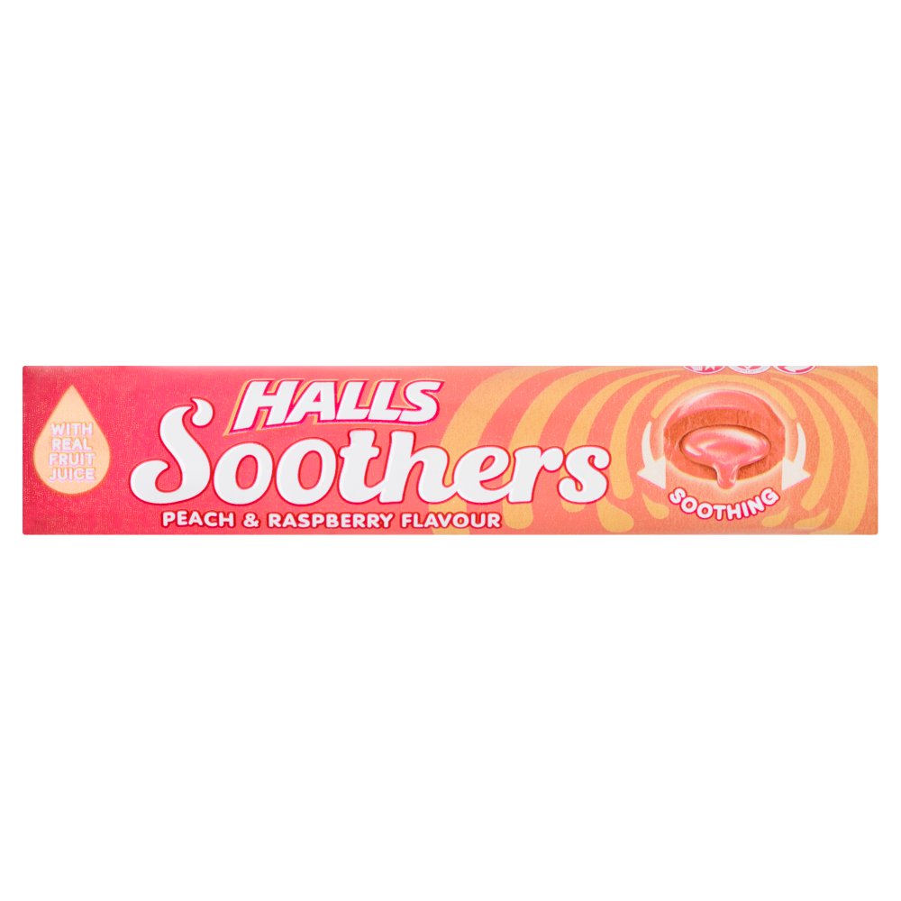 Halls Soothers Peach & Raspberry Flavour (S/Pk × 20 × 6)