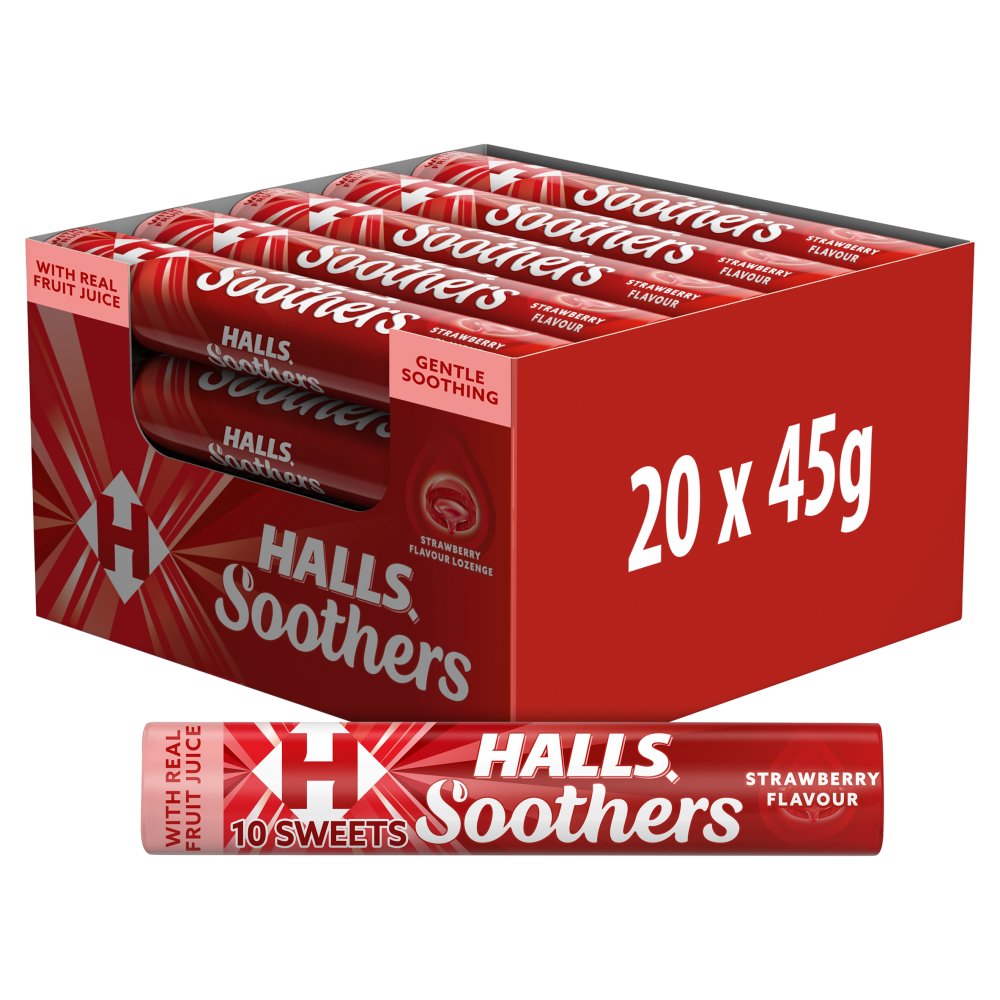 Halls Soothers Strawberry Flavour (S/Pk × 20 × 6)