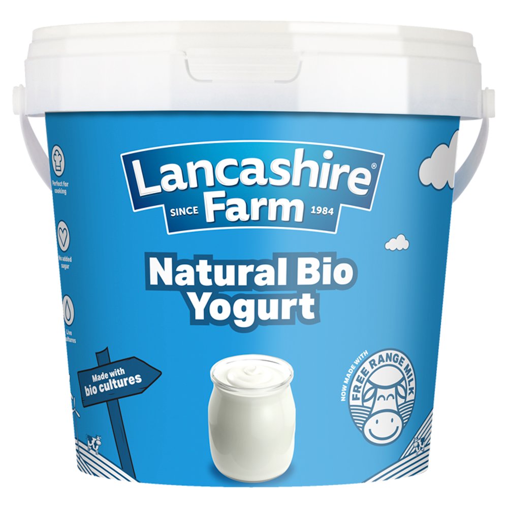 Lancashire Farm Natural Bio Yogurt (1Kg × 6)