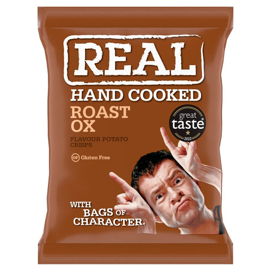 Real Hand Cooked Roast Ox Flavour Potato Crisps (35g × 24 × 1)