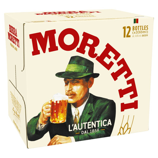 Birra Moretti Premium Lager Beer Bottle  (330ml Nrb × 1)