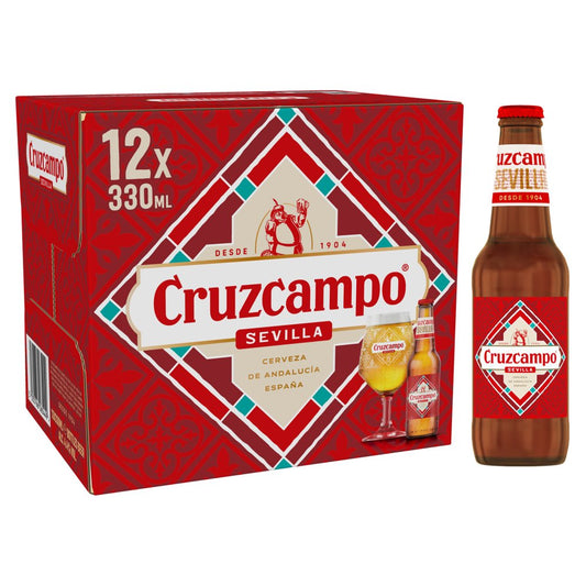 Cruzcampo Sevilla Lager Beer Bottle (330ml × 1)