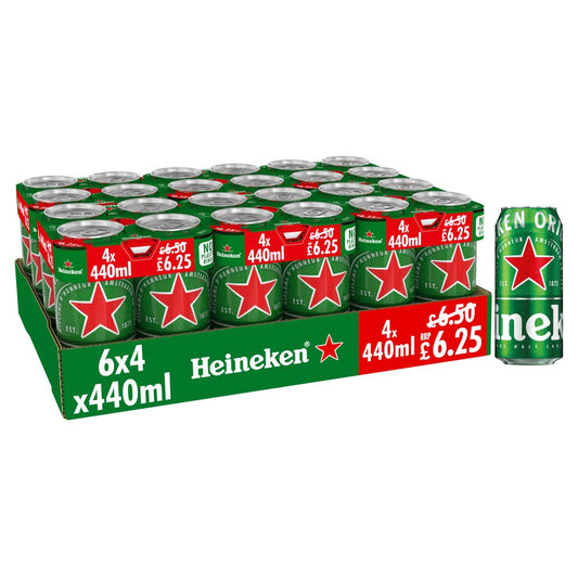 Heineken Premium Lager Beer Can (440ml × 6 × 1)