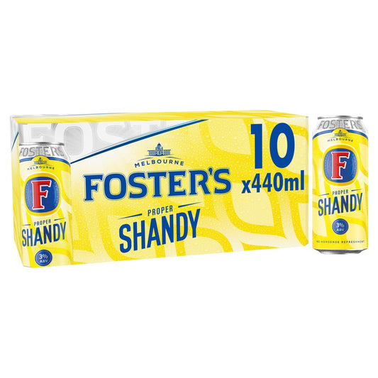 Fosters Proper Lager Shandy Beer Can (440ml × 2 × 1)