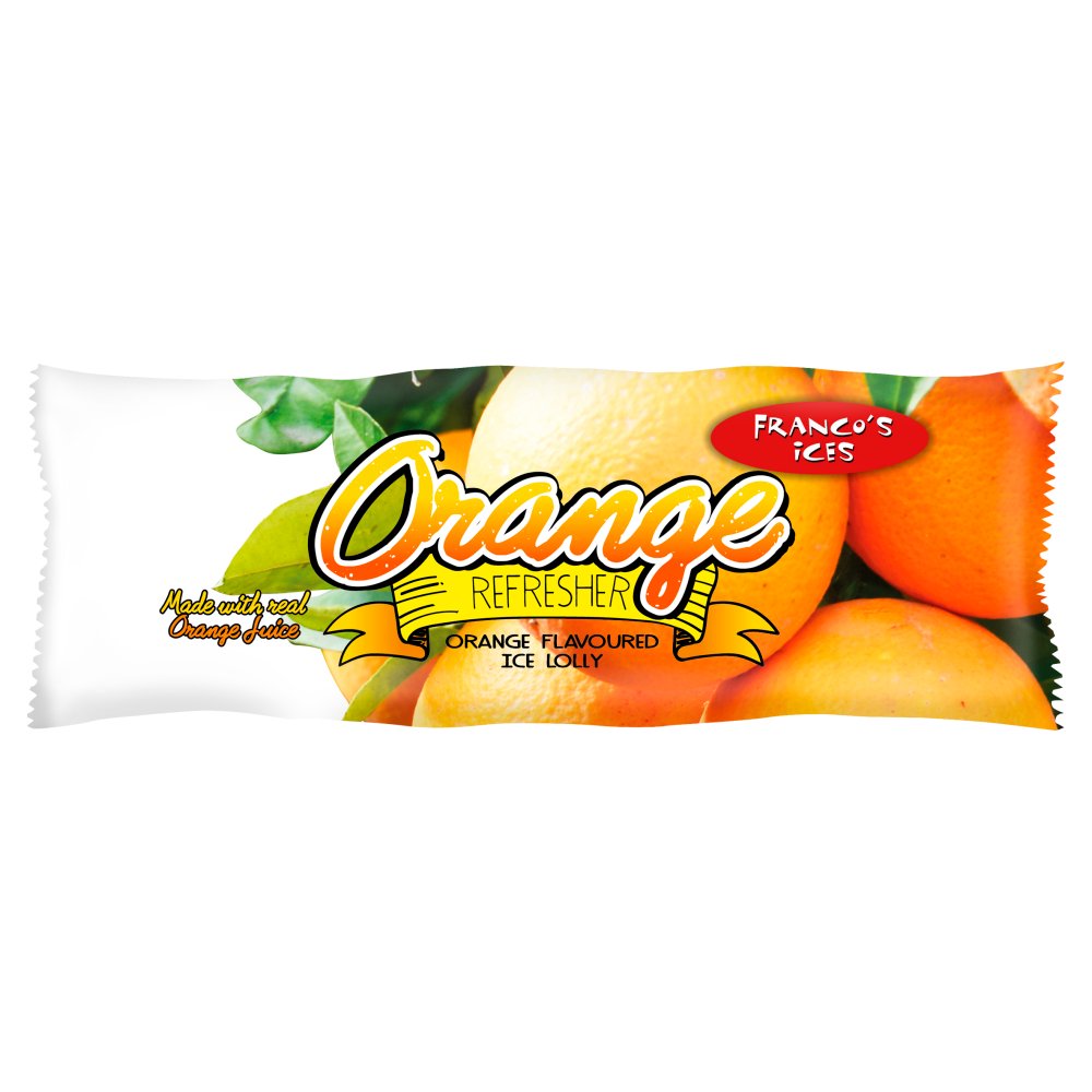 Franco's Ices Orange Refresher Orange Flavoured Ice Lolly (Sgl × 30 × 1)