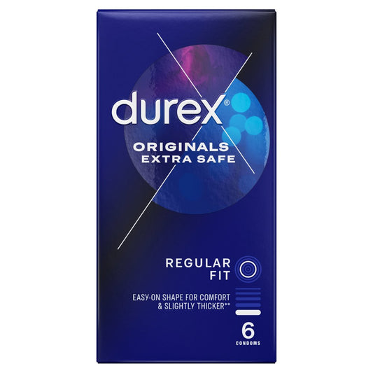 Durex 6 Regular Fit Originals Extra Safe Condoms (6s × 6 × 1)