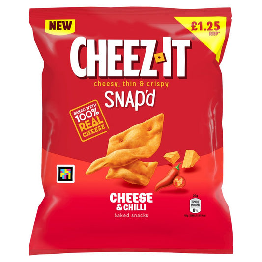 Cheez-It Cheese & Chilli Thin & Crispy Baked Snacks  PMP £1.25 (65g × 16 × 1)