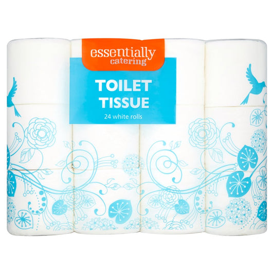 Essentially Catering Toilet Tissue 24 White Rolls (24Roll × 1)