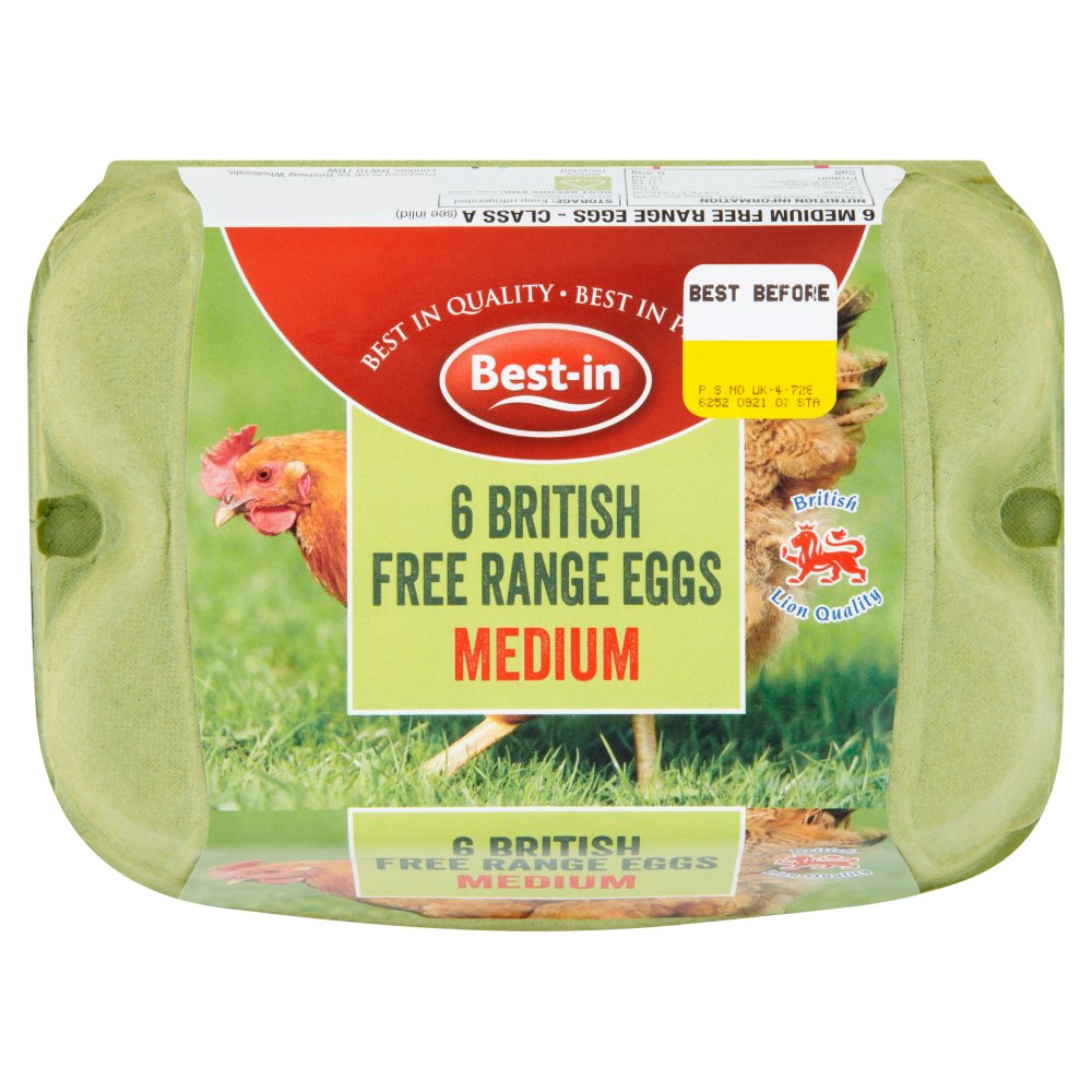 Best-in British Free Range Eggs Medium (6s × 16)