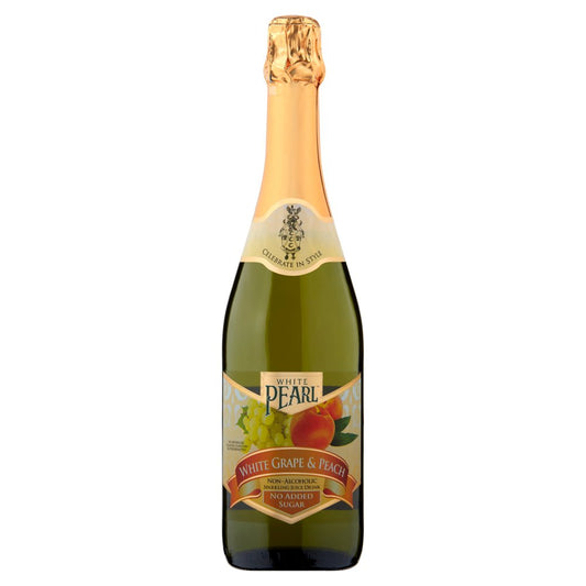 White Pearl White Grape & Peach Non-Alcoholic Sparkling Juice Drink (750ml × 1)