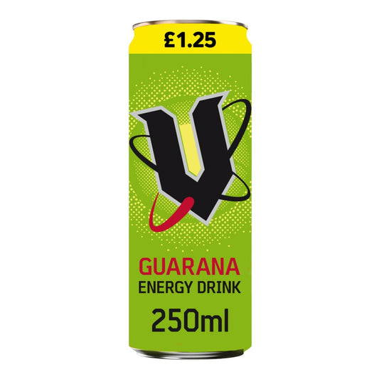 V Guarana Energy Drink  PMP £1.25 (250ml × 24 × 1)