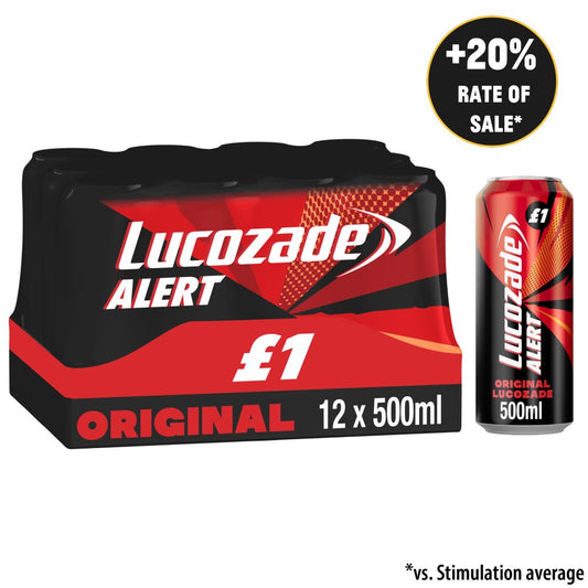 Lucozade Alert Original Energy Drink  £1 PMP (500ml × 12 × 1)