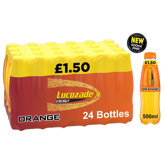 Lucozade Energy Drink Orange  PMP £1.50 (500ml × 24 × 1)