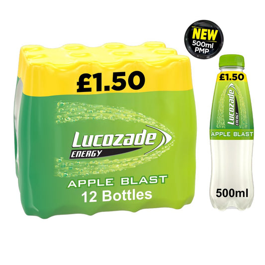 Lucozade Energy Drink Apple  PMP £1.50 (500ml × 12 × 1)