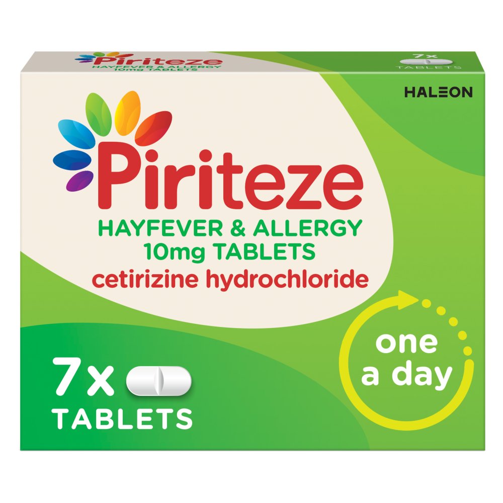 Piriteze Hayfever & Allergy Antihistamine Tablets, 7s (7s × 6 × 1)