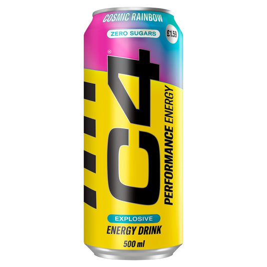C4 Performance Energy Cosmic Rainbow Energy Drink (500ml × 12 × 1)