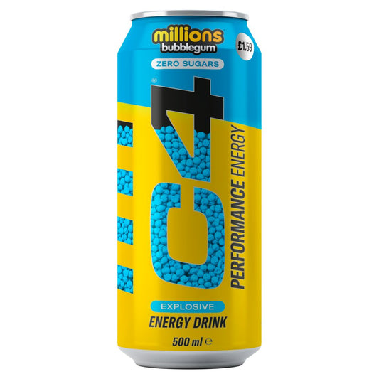 C4 Performance Energy Millions Bubblegum Energy Drink (500ml × 12 × 1)