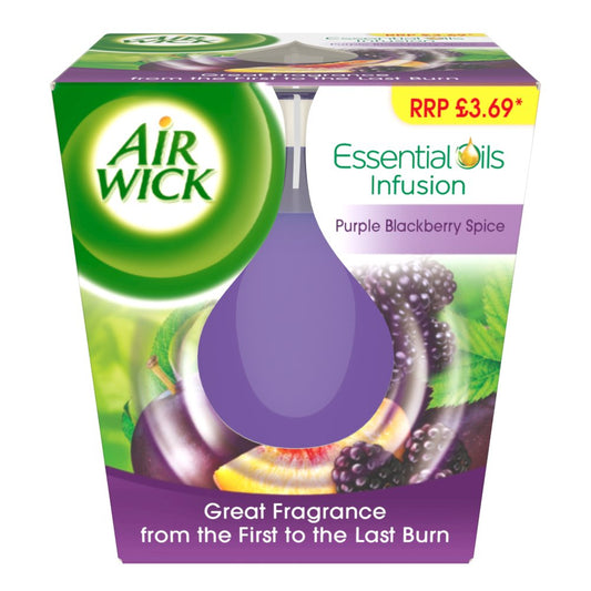 Air Wick Purple Blackberry Spice Candle 105g (105g × 6 × 1)