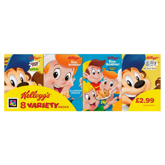 Kellogg's Variety Breakfast Cereal 8pk PMP £2.99 (196g × 6 × 1)