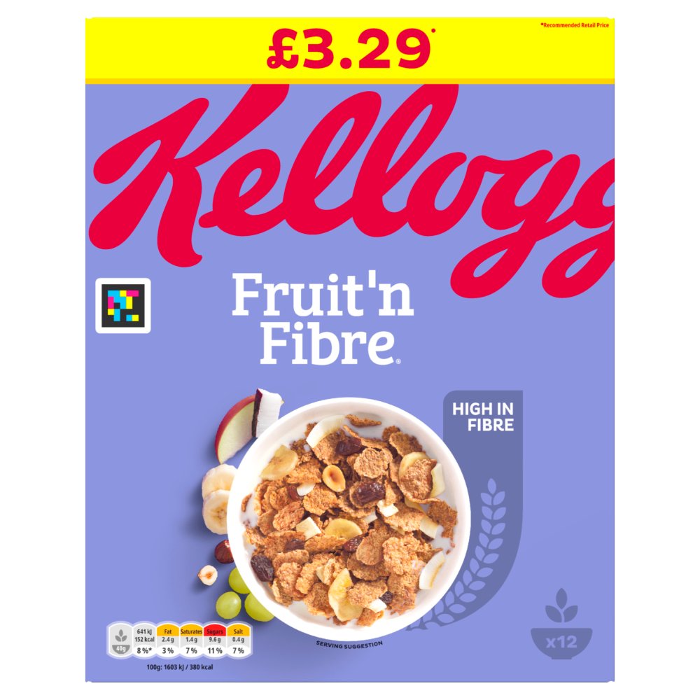 Kellogg's Fruit 'n Fibre Breakfast Cereal  PMP £3.29 (500g × 6 × 1)