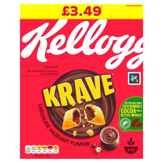 Kellogg's Krave Chocolate Hazelnut Flavour (410g × 6 × 1)