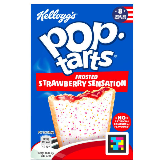 Kellogg's Pop Tarts Frosted Strawberry Sensation Pastry Snacks  (384g × 6 × 1)